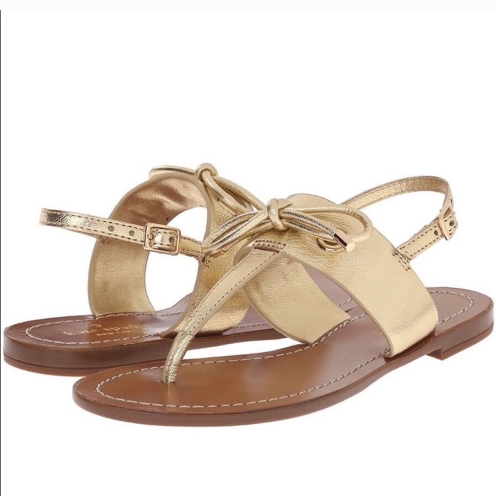 Sz 7.5 NWT KATE SPADE ♠️ GOLD TASSLE SANDALS - 7.5
